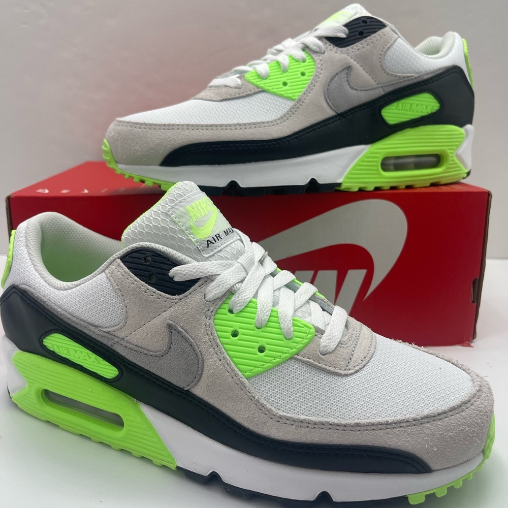 Nike Men’s AIR MAX 90
WHITE/CAVE STONE-LIGHT BONE Athletic Sneakers - Picture 12 of 16